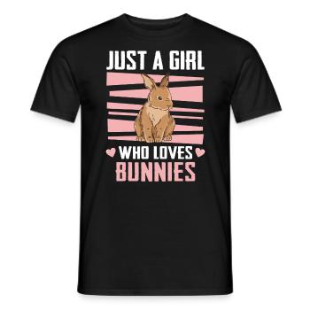 Lapin lapin animal de compagnie lapin - T-shirt homme - noir - Devant - AI Model Male 178 light (178cm)