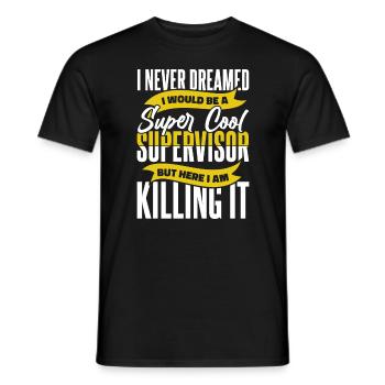 Profession de superviseur - T-shirt homme - noir - Devant - AI Model Male 178 light (178cm)