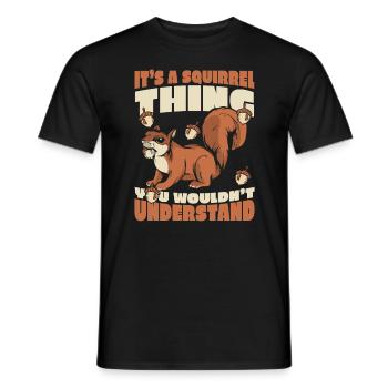 Squirrel Animal - Men's T-Shirt - black - Front - AI Model Male 178 light (178cm)