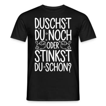 Winter Wasser sparen duschen Energiekrise - Männer T-Shirt - Schwarz - Vorne - AI Model Male 178 light (178cm)