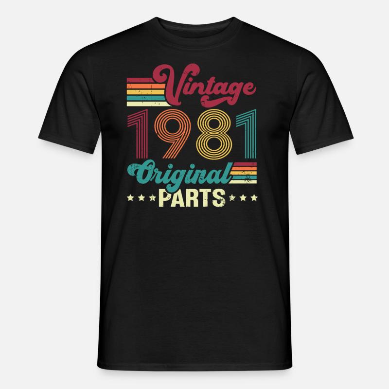 Vintage 1981 Original, Geburtstagsgeschenk - Männer T-Shirt - Schwarz