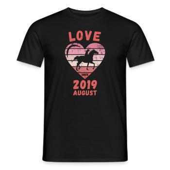 Love Horse Riding Birthday August 2019 - Men's T-Shirt - black - Front - AI Model Male 178 light (178cm)