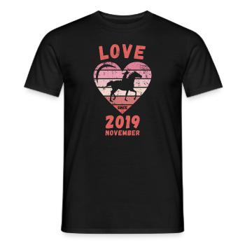 Love Horse Riding Birthday November 2019 - Men's T-Shirt - black - Front - AI Model Male 178 light (178cm)