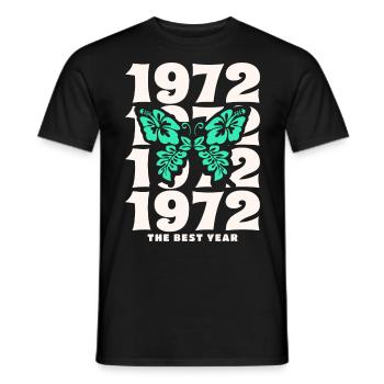 Groovy und Vintage 1972 50-jähriges Jubiläum - Männer T-Shirt - Schwarz - Vorne - AI Model Male 178 light (178cm)