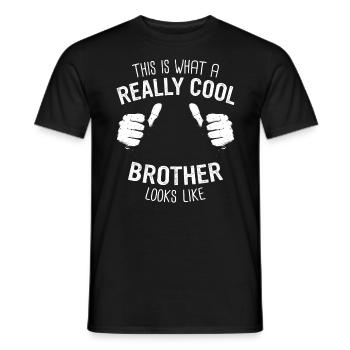 Frère Grand frère Famille - T-shirt homme - noir - Devant - AI Model Male 178 light (178cm)