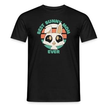 Lapin lapin animal de compagnie lapin - T-shirt homme - noir - Devant - AI Model Male 178 light (178cm)
