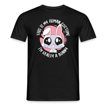 Lapin lapin animal de compagnie lapin - T-shirt homme - noir - Devant - AI Model Male 178 light (178cm)