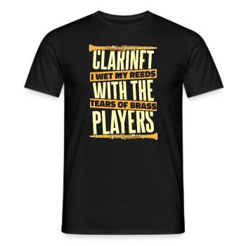 Clarinet Clarinetist Instrument Music - Men's T-Shirt - black - Front - AI Model Male 178 light (178cm)