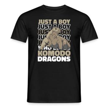 Komodowaran Tier Komodo Dragon Komodowarane - Männer T-Shirt - Schwarz - Vorne - AI Model Male 178 light (178cm)