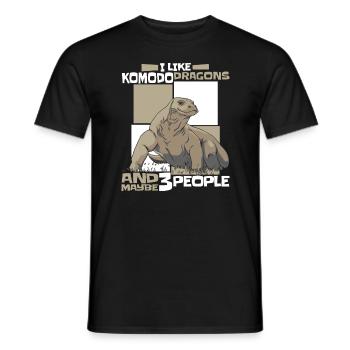 Komodowaran Tier Komodo Dragon Komodowarane - Männer T-Shirt - Schwarz - Vorne - AI Model Male 178 light (178cm)