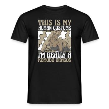 Komodowaran Tier Komodo Dragon Komodowarane - Männer T-Shirt - Schwarz - Vorne - AI Model Male 178 light (178cm)