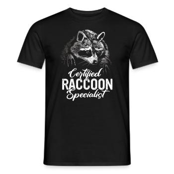 Raccoon - Men's T-Shirt - black - Front - AI Model Male 178 light (178cm)