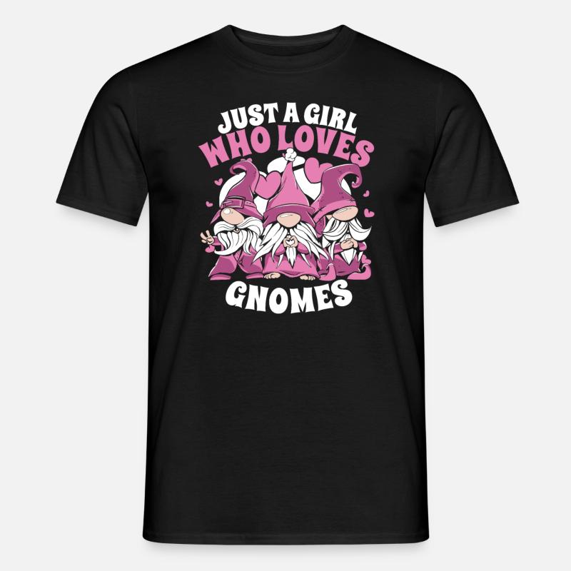 Gartenzwerg Gnom Gärtner Figur - Männer T-Shirt - Schwarz