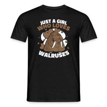 Walrus Walrus Animal Ocean - Men's T-Shirt - black - Front - AI Model Male 178 light (178cm)