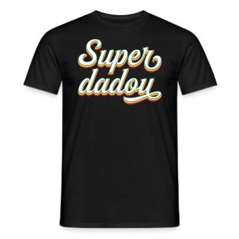 Super Dadou Père Papa 2024 - T-shirt homme - noir - Devant - AI Model Male 178 light (178cm)