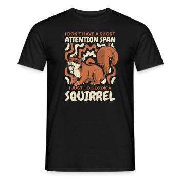 Squirrel Animal - Men's T-Shirt - black - Front - AI Model Male 178 light (178cm)
