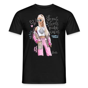 Barbie Strong Girls Make Waves - T-shirt homme - noir - Devant - AI Model Male 178 light (178cm)