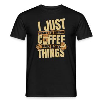 Bäcker Backen - Männer T-Shirt - Schwarz - Vorne - AI Model Male 178 light (178cm)