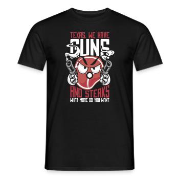 Texans de l’État du Texas - T-shirt homme - noir - Devant - AI Model Male 178 light (178cm)