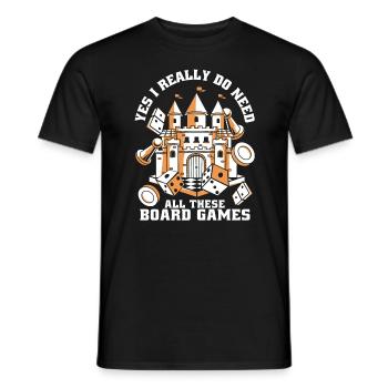 Board Game Board Games Board Games - Men's T-Shirt - black - Front - AI Model Male 178 light (178cm)