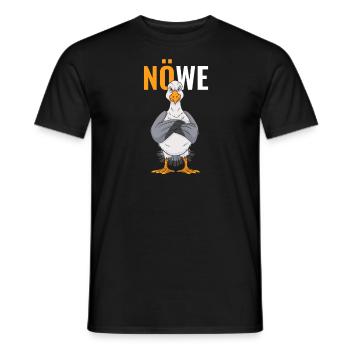 Die Nöwe Möwe Nö Norddeutschland - Männer T-Shirt - Schwarz - Vorne - AI Model Male 178 light (178cm)