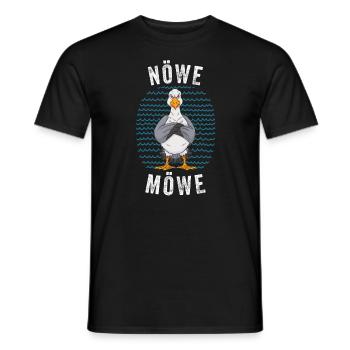 Die Nöwe Möwe Nö Norddeutschland - Männer T-Shirt - Schwarz - Vorne - AI Model Male 178 light (178cm)