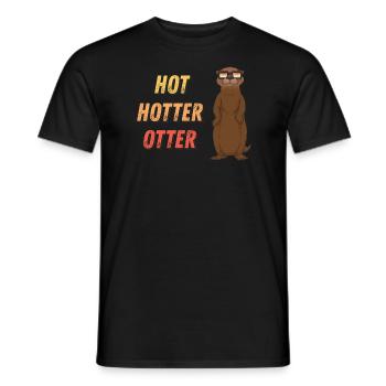 Lustiges Hot Hotter Otter Otterliebe - Männer T-Shirt - Schwarz - Vorne - AI Model Male 178 light (178cm)