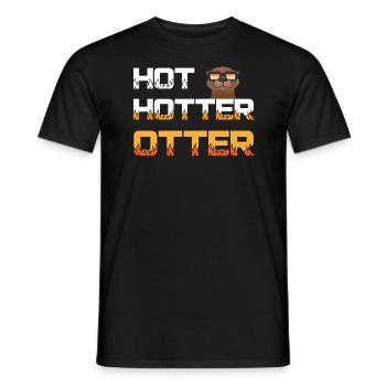Lustiges Hot Hotter Otter Otterliebe - Männer T-Shirt - Schwarz - Vorne - AI Model Male 178 light (178cm)