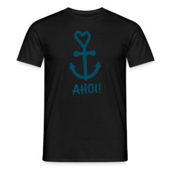 Anker Maritime Meer Segeln - Männer T-Shirt - Schwarz - Vorne - AI Model Male 178 light (178cm)