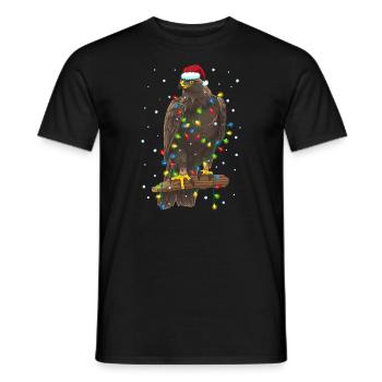Adler Weihnachten Greifvogel Raubvogel Xmas - Männer T-Shirt - Schwarz - Vorne - AI Model Male 178 light (178cm)