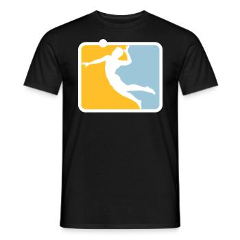 Volleyball | de volleyball de plage Les couleurs peuvent être changées - T-shirt homme - noir - Devant - AI Model Male 178 light (178cm)
