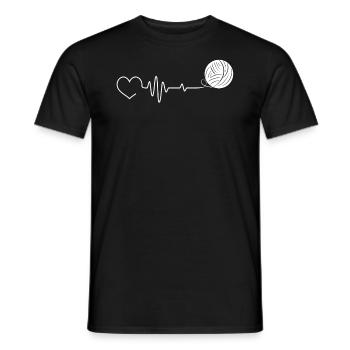 Knitting Crochet Knitter - Men's T-Shirt - black - Front - AI Model Male 178 light (178cm)