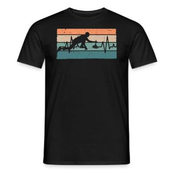 Curling Curling - T-shirt homme - noir - Devant - AI Model Male 178 light (178cm)
