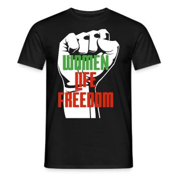Women Life Freedom - Männer T-Shirt - Schwarz - Vorne - AI Model Male 178 light (178cm)