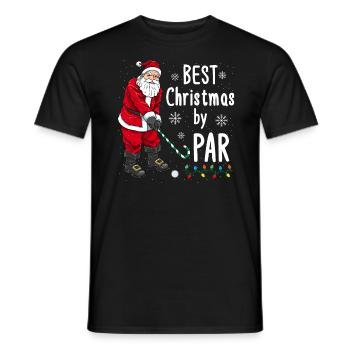 Golf Weihnachten Golfer Weihnachtsmann Golfen - Männer T-Shirt - Schwarz - Vorne - AI Model Male 178 light (178cm)