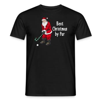 Golf Weihnachten Golfer Weihnachtsmann Golfen - Männer T-Shirt - Schwarz - Vorne - AI Model Male 178 light (178cm)