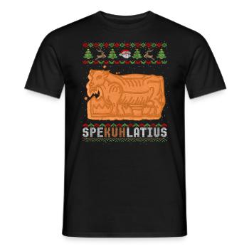 Spekuhlatius Spekulatius Kuh Bauer Ugly Christmas - Männer T-Shirt - Schwarz - Vorne - AI Model Male 178 light (178cm)
