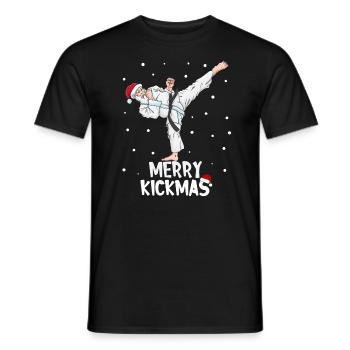 Karate Weihnachtsmann Kampfsport Weihnachten - Männer T-Shirt - Schwarz - Vorne - AI Model Male 178 light (178cm)