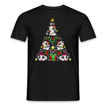 Kühe Weihnachtsbaum Landwirt Kuh Geschenk - Männer T-Shirt - Schwarz - Vorne - AI Model Male 178 light (178cm)