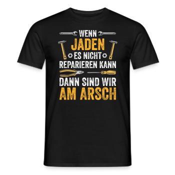 Lustiges Jaden Handwerker Heimwerker Sprüche - Männer T-Shirt - Schwarz - Vorne - AI Model Male 178 light (178cm)