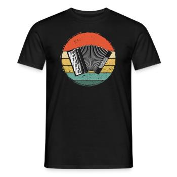 Accordion Styrian Harmonica Accordion - Men's T-Shirt - black - Front - AI Model Male 178 light (178cm)
