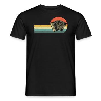 Accordion Styrian Harmonica Accordion - Men's T-Shirt - black - Front - AI Model Male 178 light (178cm)
