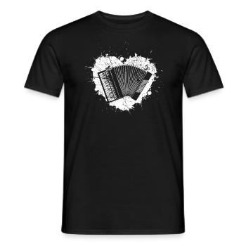 Accordion Styrian Harmonica Accordion - Men's T-Shirt - black - Front - AI Model Male 178 light (178cm)