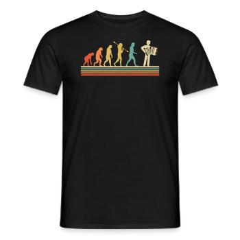 Accordion Styrian Harmonica Accordion - Men's T-Shirt - black - Front - AI Model Male 178 light (178cm)