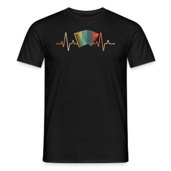 Accordion Styrian Harmonica Accordion - Men's T-Shirt - black - Front - AI Model Male 178 light (178cm)