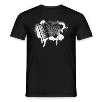 Accordion Styrian Harmonica Accordion - Men's T-Shirt - black - Front - AI Model Male 178 light (178cm)