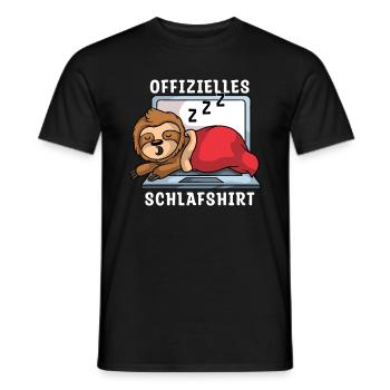 Offizielles Schlafshirt Niki Faultier - Männer T-Shirt - Schwarz - Vorne - AI Model Male 178 light (178cm)