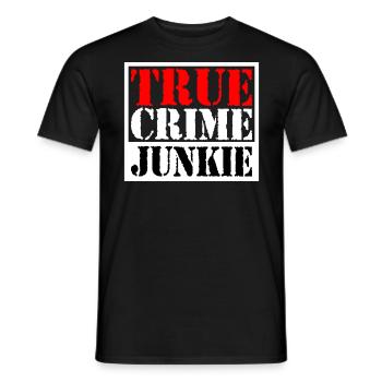 True Crime Junkie | Farben änderbar - Männer T-Shirt - Schwarz - Vorne - AI Model Male 178 light (178cm)