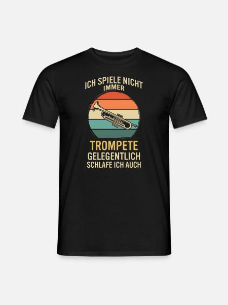 Trompete Trompetenspieler Trompeter - Männer T-Shirt - Schwarz