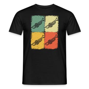 Trumpet Trumpet Player Trumpeter - Men's T-Shirt - black - Front - AI Model Male 178 light (178cm)